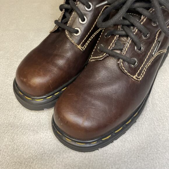 Vtg Dr. Martens 9271 Made in England Brown Leather Boots MIE UK 7 Near MINT main image 6